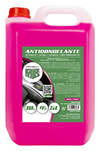 Motorkit MOT3535 5 l różowy środek chroniący przed zamarzaniem w 10%, odpowiedni do stref klimatycznych do -4ºC, 5 l