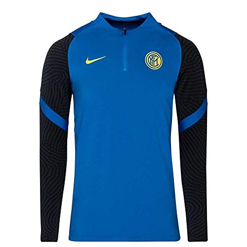 Nike Męski INTER M NK DRY STRK DRIL TOP koszulka z długim rękawem, niebieska iskra/czarna żółta) (bez sponsora-plyr), L