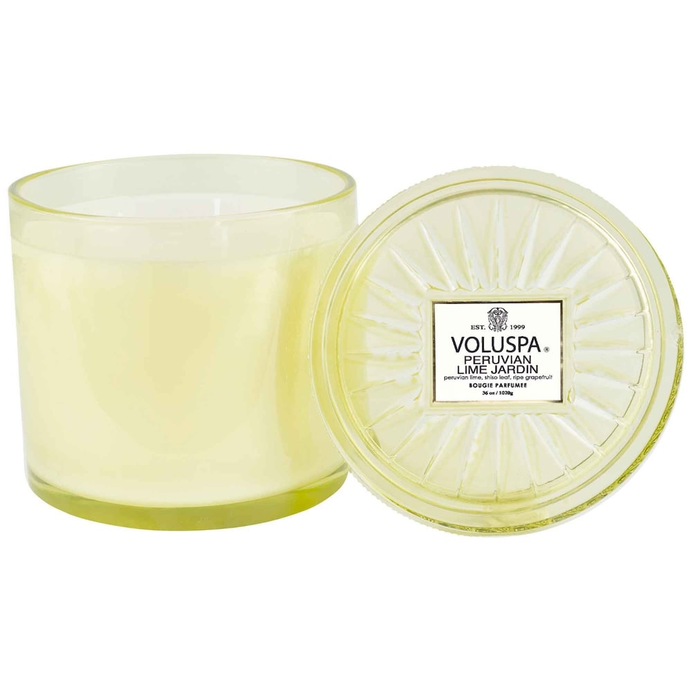 VOLUSPA Vermeil Grande Maison Candle Peruvian Lime Jardin