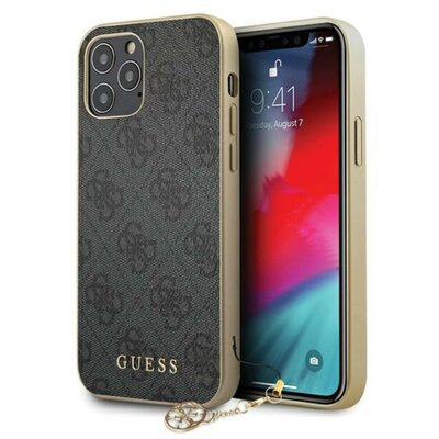 Zdjęcia - Etui GUESS 4G Charms Collection -  iPhone 12 / iPhone 12 Pro  (szary)