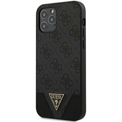 Guess 4G Triangle Collection - Etui iPhone 12 / iPhone 12 Pro szary