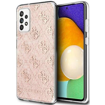 Guess Etui 4G Glitter Galaxy A32 5G, różowe 3700740498958