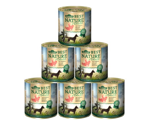 Dehner Best Nature Hundefutter, Adult Lachs Und Geflügel Mit Reis, 6 X 800 G (4.8 Kg)