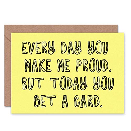 Wee Blue Coo Każdego dnia dumny syn DauGHTER urodziny sztuka kartka z życzeniami prezent CL1220