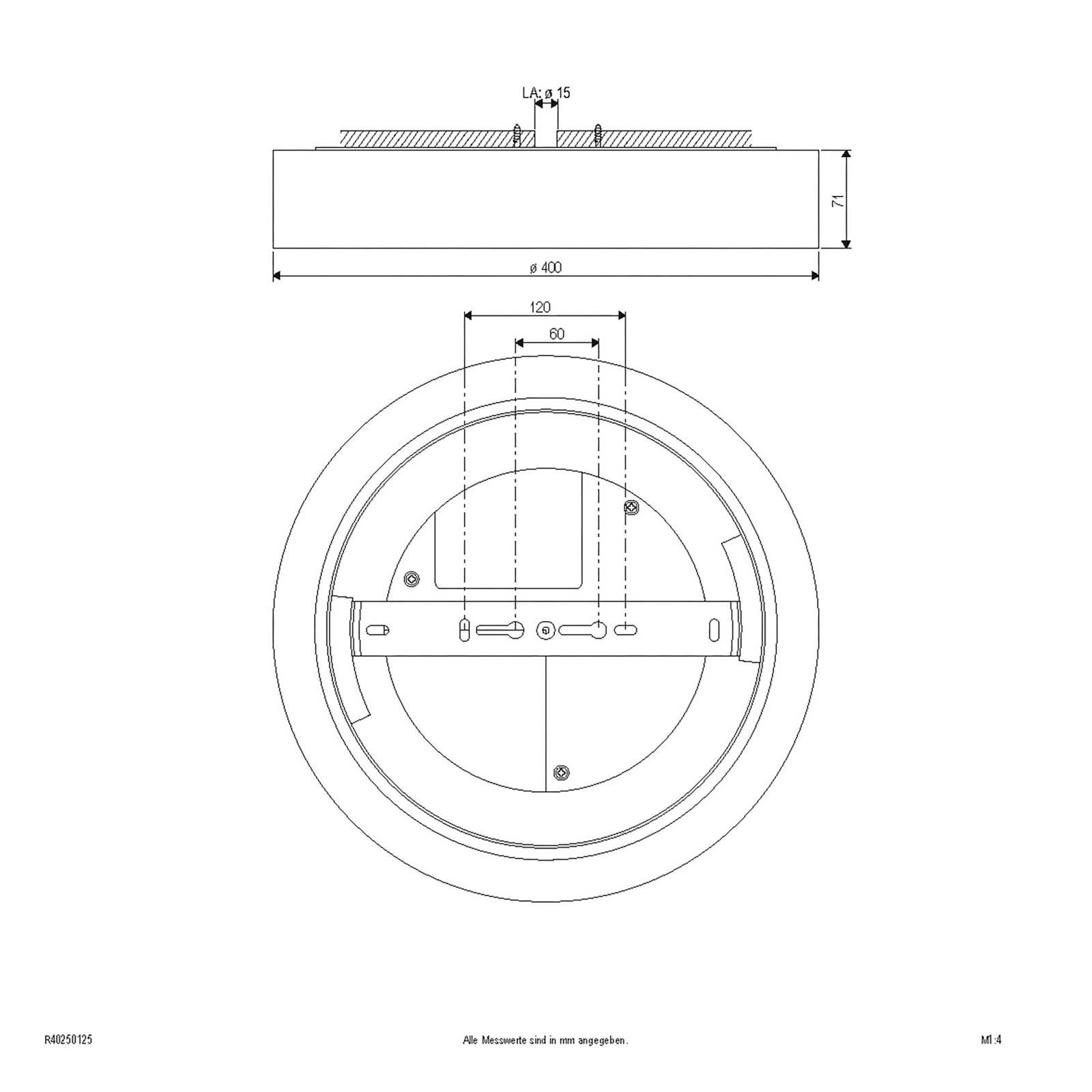 EVN Lampa sufitowa LED R40,  40 cm, biała