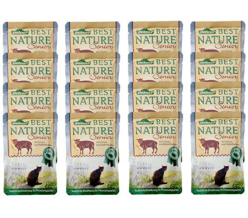 Dehner Best Nature Katzenfutter, Senior Lamm Und Gerste, Im Beutel, 16 X 85 G (1.36 Kg)