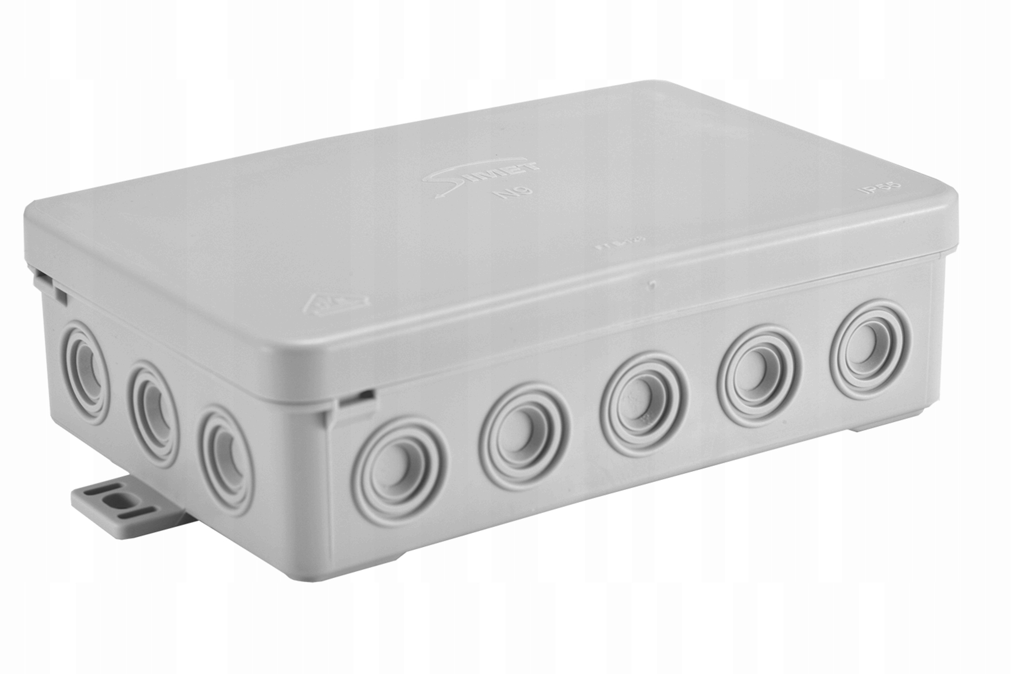 Simet Puszka naścienna Fastbox N9, 39x135x89mm z dławicą zintegrowaną, samozatrzaskowa, IP54 83009002 FASTBOX N9 39X135X89