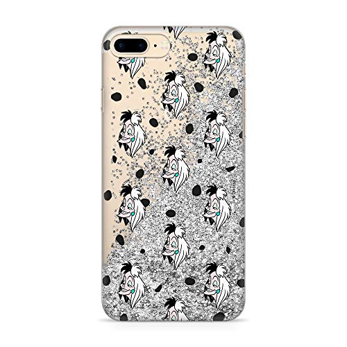 ERT GROUP etui na telefon Apple Iphone 7 PLUS/ 8 PLUS, case oryginalny i oficjalnie licencjonowany przez Disney, wzór Cruella 005, optymalnie dopasowane, z efektem płynnego brokatu