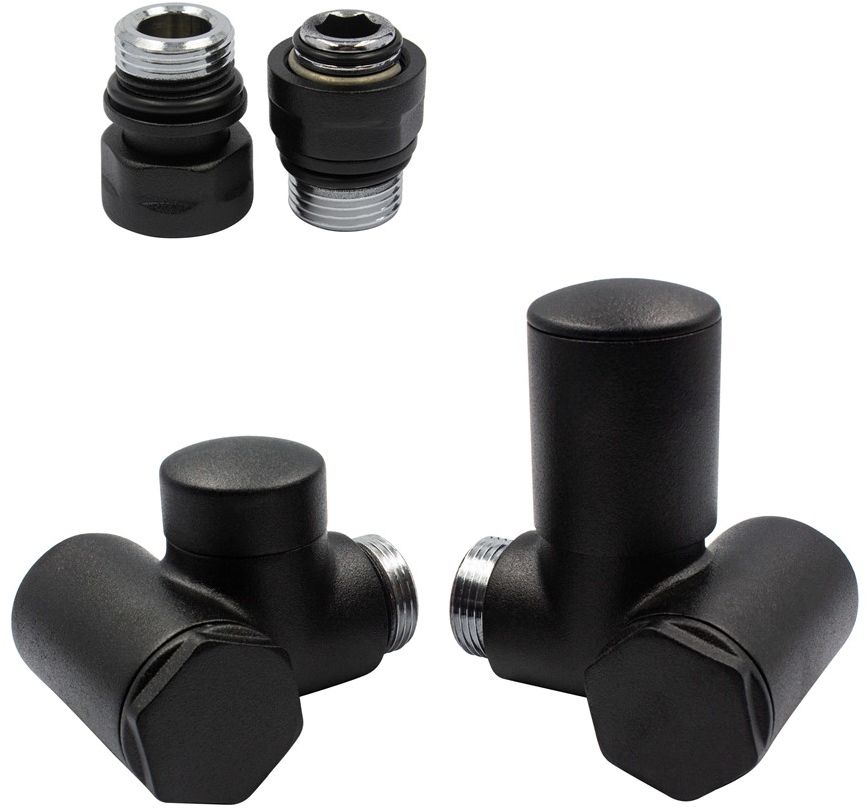 Varioterm Zawór regulacyjny INTEGRA ze złączką Pex/Cu /GZ1/2 /GW1/2 - czarny str. instalacja 1/2 - GZ1/2 prawy IR14FK/P(GZ1/2)