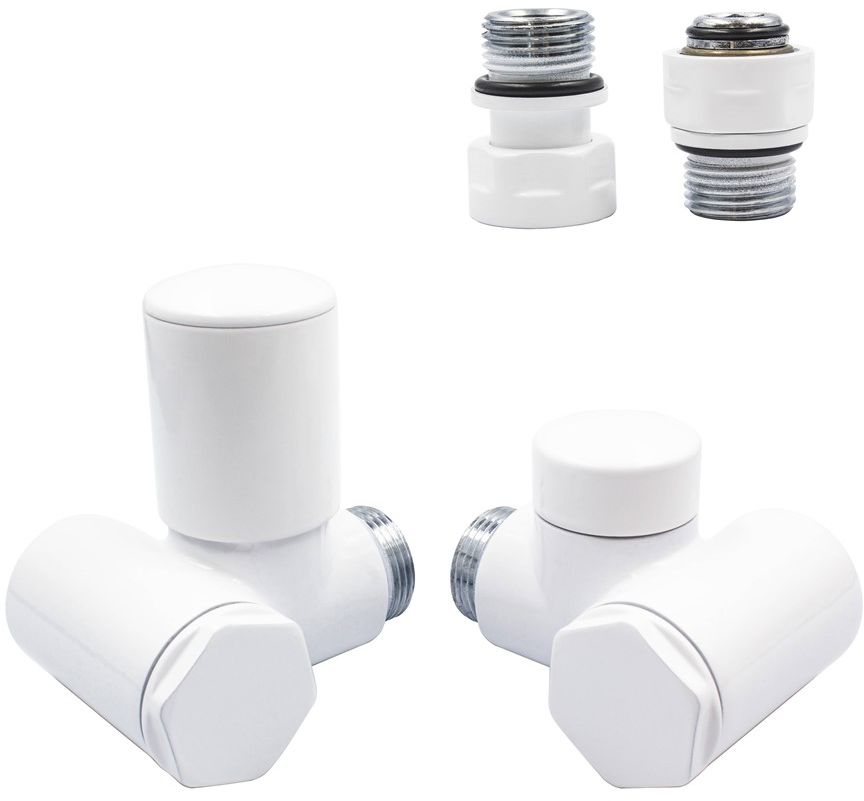 Varioterm Zawór regulacyjny INTEGRA ze złączką Pex/Cu /GZ1/2 /GW1/2 - biały instalacja 1/2 - GZ1/2 lewy IR06FK/L(GZ1/2)