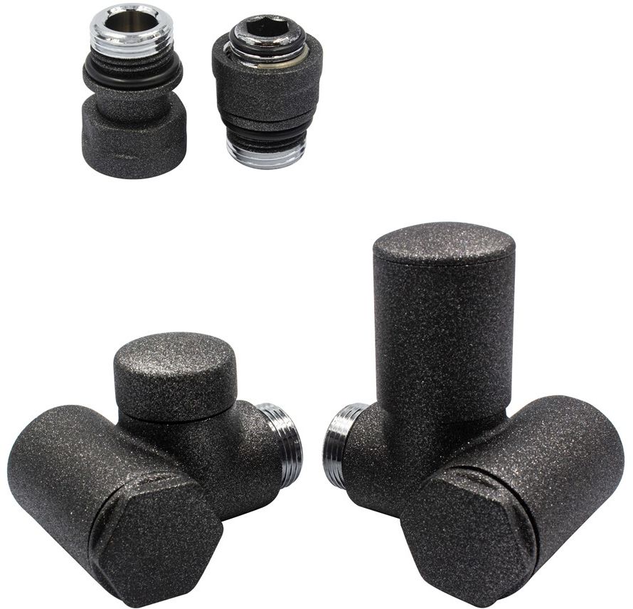Varioterm Zawór regulacyjny INTEGRA ze złączką Pex/Cu /GZ1/2 /GW1/2 - antracyt instalacja 1/2 - GZ1/2 prawy IR15FK/P(GZ1/2)