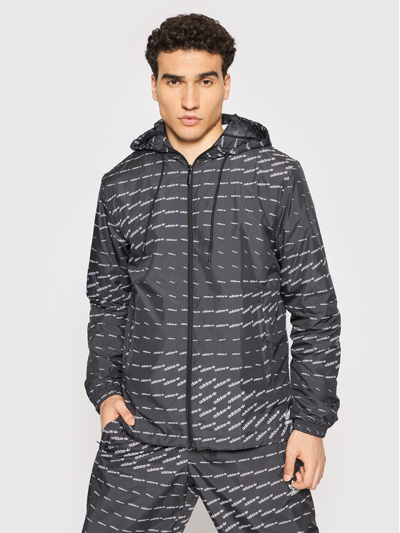 Adidas Wiatrówka Graphics Monogram H13490 Czarny Regular Fit