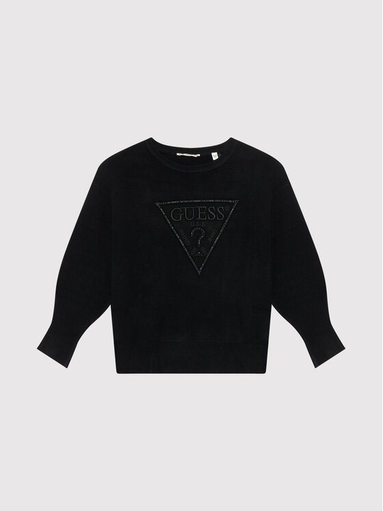 Swetry dla chłopców - Guess Sweter J1YR00 Z26I0 Czarny Regular Fit - grafika 1