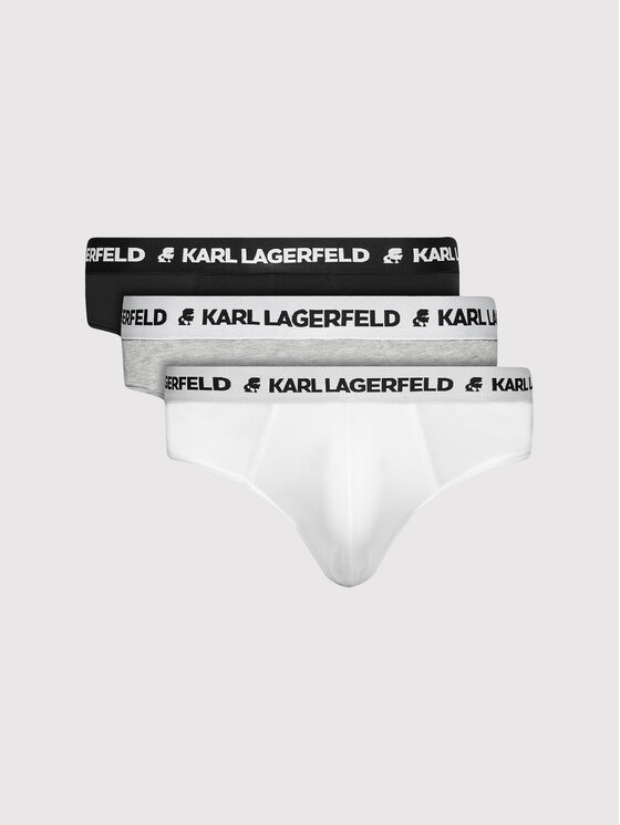 KARL LAGERFELD Komplet 3 par slipów Logo 211M2103 Kolorowy