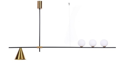 Lumina Deco Deco NOWOCZESNA LAMPA WISZĄCA SUFITOWA RENZO W4 LDP 6043-4 (BK+MD)