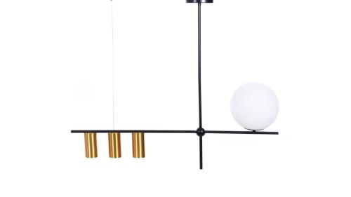 Lumina Deco Deco NOWOCZESNA LAMPA WISZĄCA SUFITOWA DRINO W4 LDP 6042-4 (BK+MD)