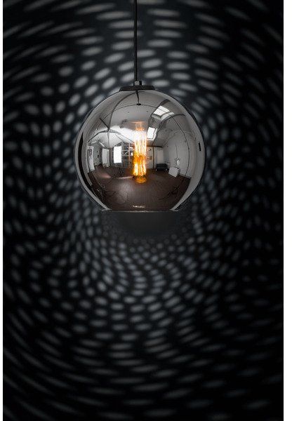 KLOSZ do lampy POLARIS kula shiny chrome fi 25cm silver