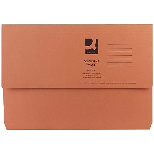 Q-Connect Portfel na dokumenty Foolscap pomarańczowy (50 sztuk)