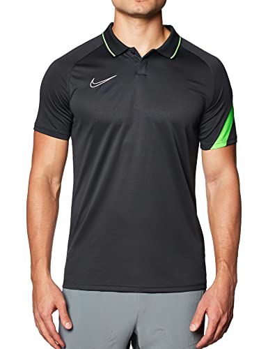 Nike Męska koszulka polo Academy Pro, antracytowa/zielona Strike/(biała), S