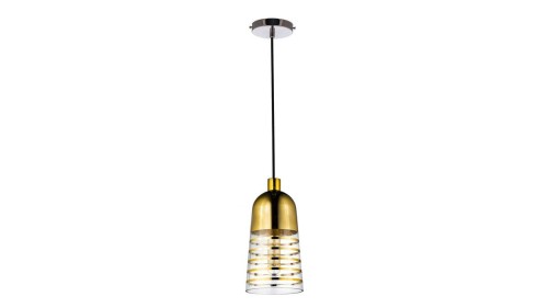Lumina Deco Deco NOWOCZESNA LAMPA WISZĄCA SZKLANA ETRICA ZŁOTA DECO LDP 6815-1 (GD)