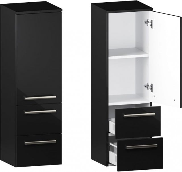 Słupek Łazienkowy ATHOS 1D 2SZ 20 P BLACK