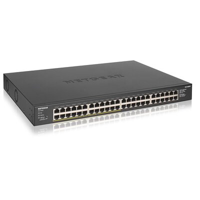 Netgear GS348PP Nie zarządzany Gigabit Ethernet (10/100/1000) Czarny Obsługa PoE, Przełącznik