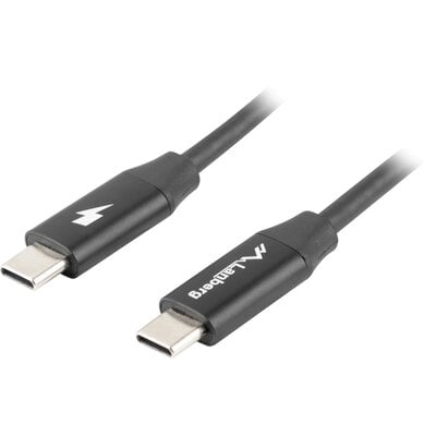 LANBERG Kabel USB 2.0 Lanberg Type-C M/M 0,5m czarny premium QC 4.0 PD CA-CMCM-40CU-0005-BK