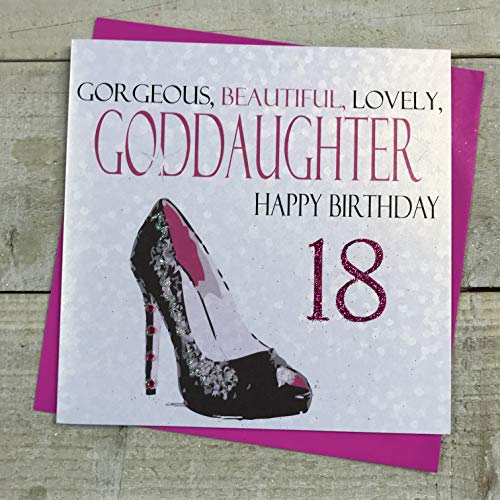 WHITE COTTON CARDS white cotton cards Ręcznie wykonana wspaniała, piękna, urocza, chrzestna szczęśliwa 45 cm neonowa karta zasięgu 18 urodziny, biała, N322-18 N322-18