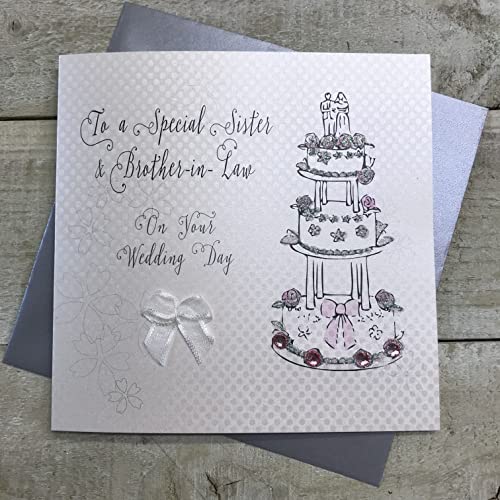 WHITE COTTON CARDS White Cotton Cards bd26 kartka z życzeniami szczęścia na ślub, siostra i szwagier, englischsprachig BD26