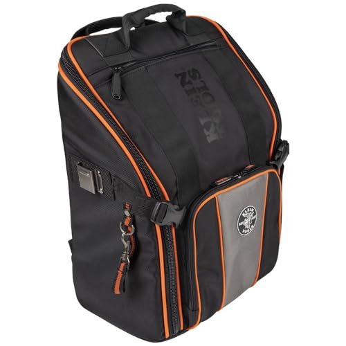 Torba na narzędzia do plecaka, wytrzymały organizer na narzędzia, 21 kieszeni i duże narzędzia wewnętrzne 55482, pomarańczowy, 43 cm