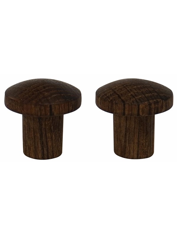 Home>it Wooden knob Ø25 mm - smoked oak - 2 pcs.