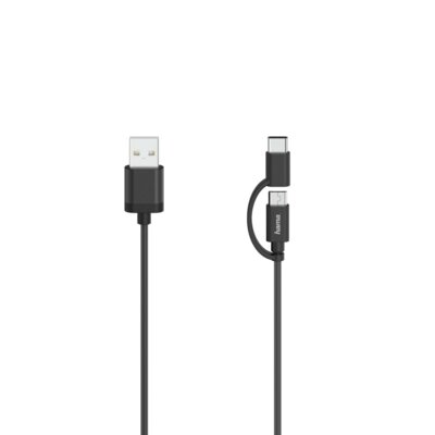Hama Usb 2.0 - microUSB+USB-C 0,75m