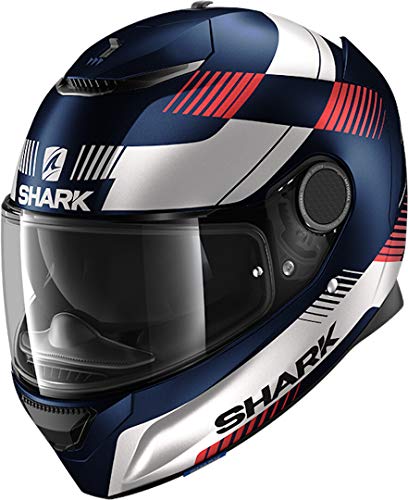 SHARK, Kask motocyklowy Spartan Strad antracyt, niebieski, biały, czerwony, M