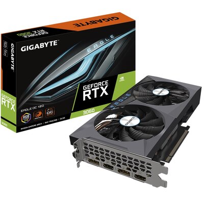 Gigabyte GeForce RTX 3060 Eagle OC 12GB GDDR6 GV-N3060EAGLE OC-12GD 2.0 GV-N3060EAGLE OC-12GD 2.0