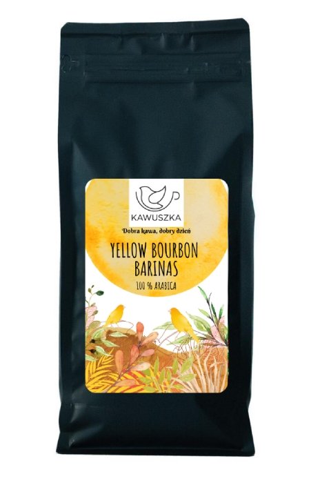 KAWUSZKA Kawa ziarnista Kawuszka Brazylia Yellow Bourbon Barinas PRZELEW 250g 5903867549789