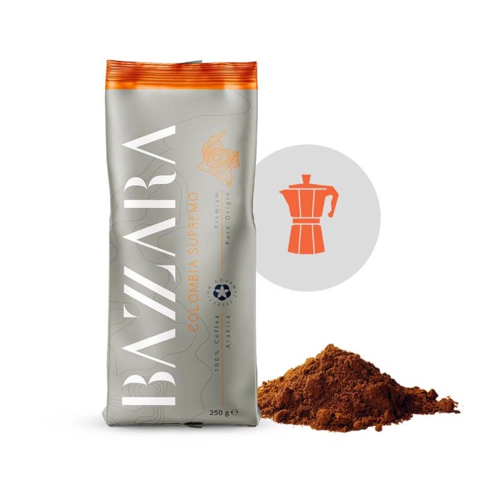 Bazzara Kawa mielona ESPRESSO COLOMBIA SUPREMO Moka 250g 8670-uniw