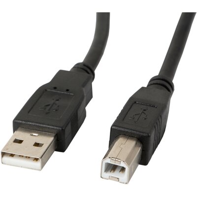 LANBERG Kabel USB 2.0 Lanberg AM-BM Ferryt 0,5m czarny CA-USBA-11CC-0005-BK