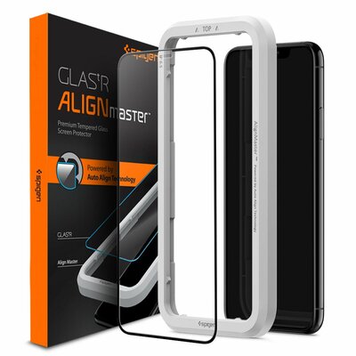 Spigen Szkło Align Master Glas.tR FC do Apple iPhone Xr 11 black AGL00106
