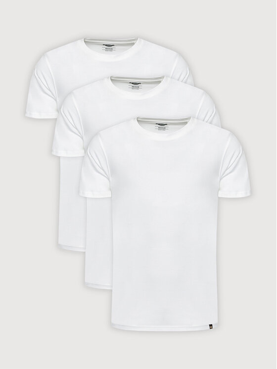 Dickies Komplet 3 t-shirtów Tsht Pk DK621091WHX Biały Regular Fit Komplet 3 t-shirtów Tsht Pk DK621091WHX Biały Regular Fit
