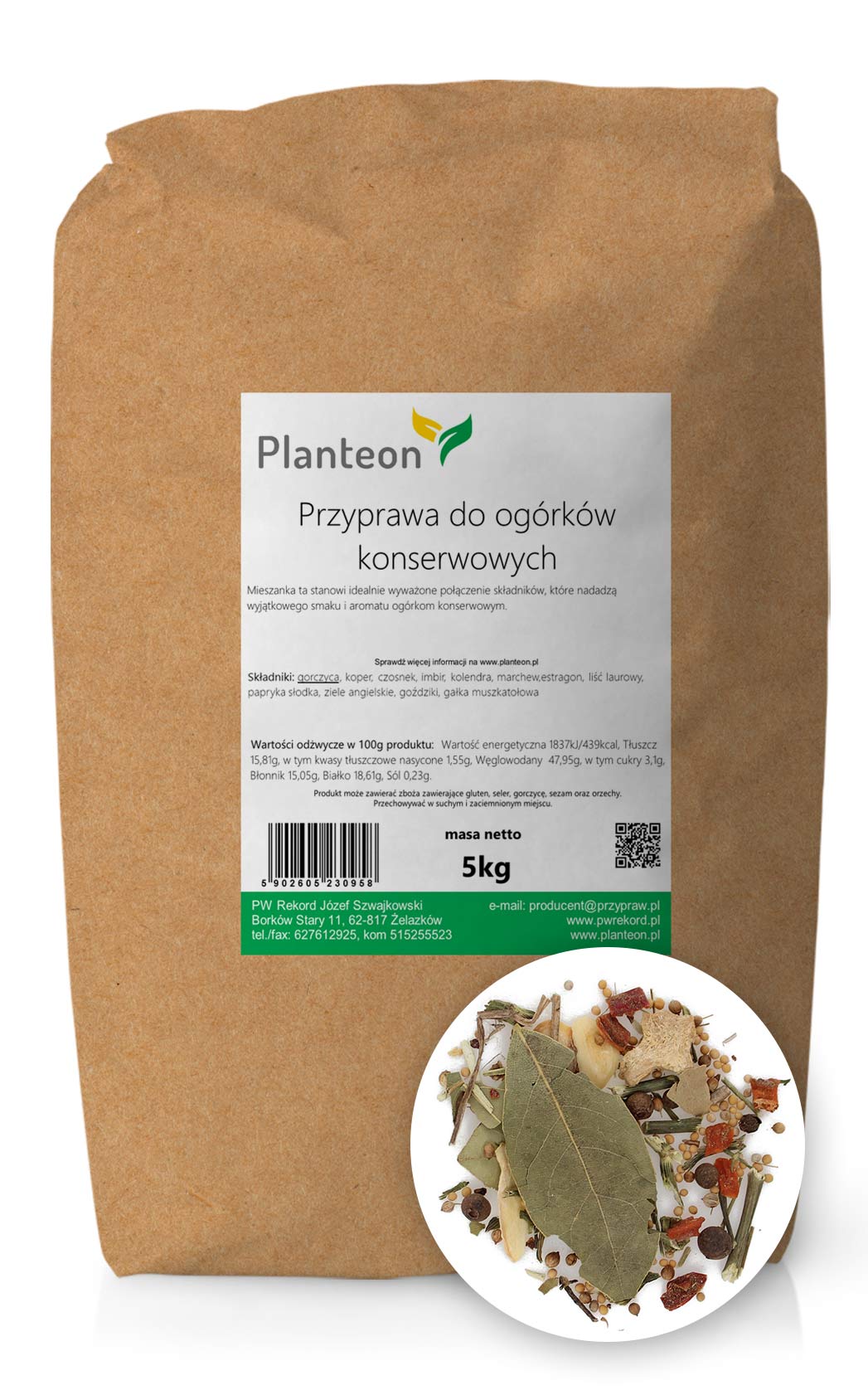 Przyprawa do ogórków konserwowych 5kg