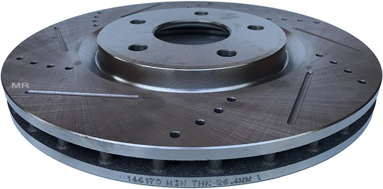 Przednia WIERCONA nacinana wentylowana tarcza hamulcowa 330mm Lancia Voyager 2012-