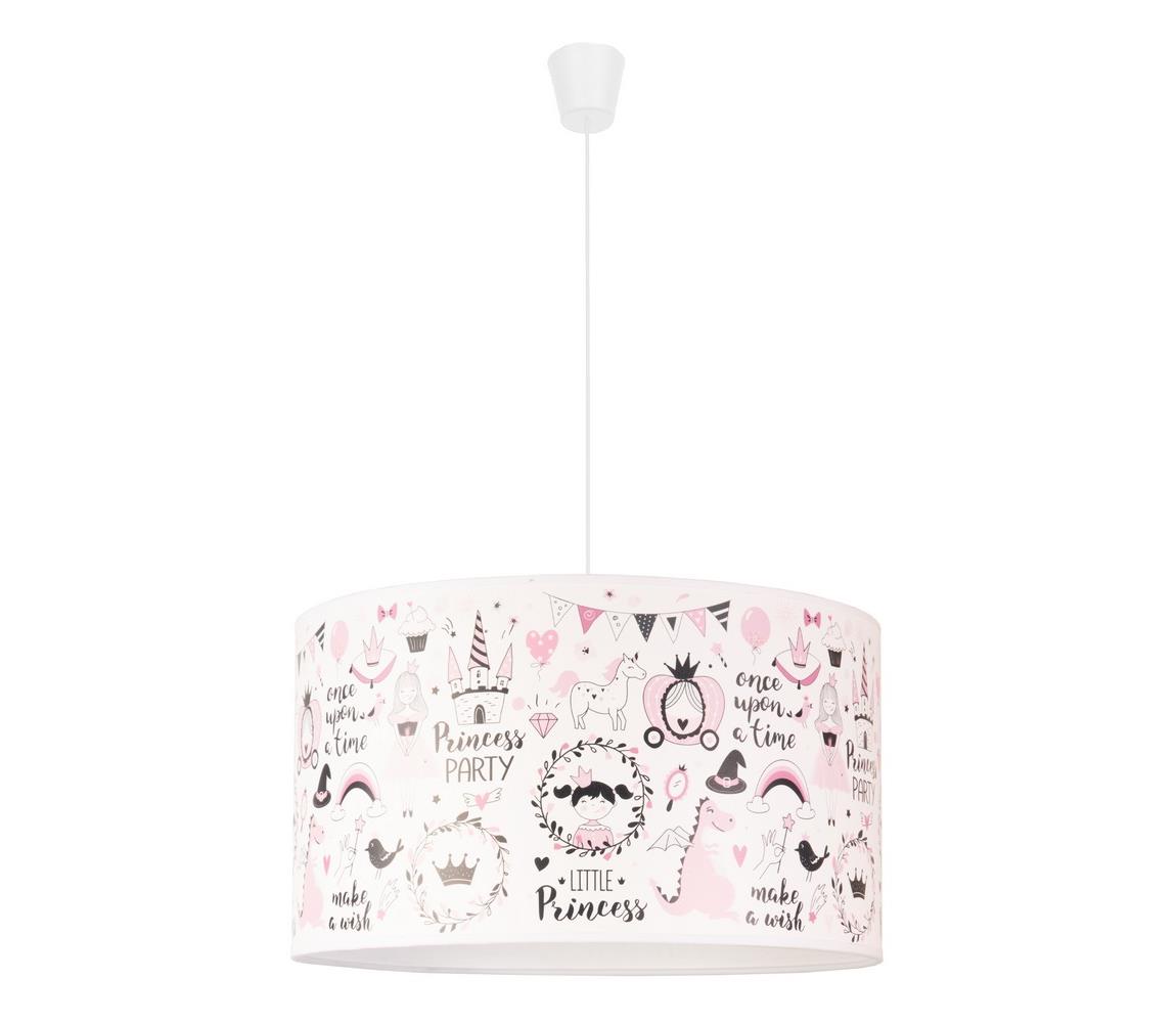 Dziecięcy żyrandol na lince PRINT M 1xE27/40W/230V bajka