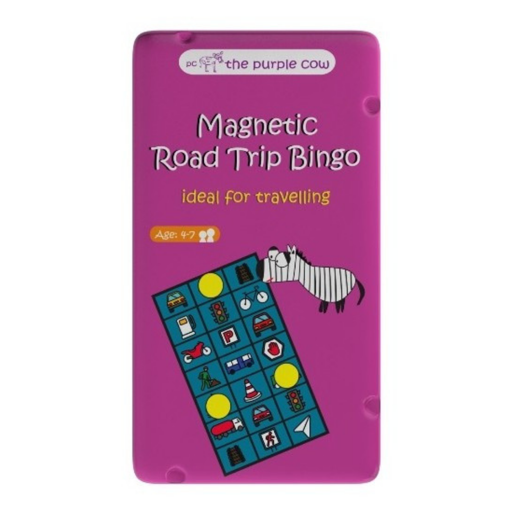 Podróżna gra magnetyczna Drogowe Bingo The Purple Cow