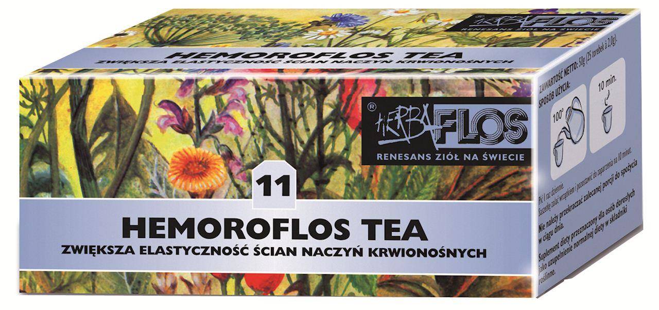 HERBAVIS Hemoroflos 11 TEA 25fix - przeciw hemoroidom HERBA-FLOS 35HBVHEMTE