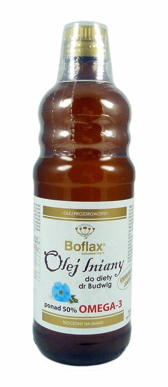 dr Budwig INSTYTUT WŁÓKIEN NATURALNYCH Olej lniany do diety tłoczony na zimno 500ml OKAZJA