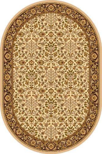 Dywan Agnella Isfahan ITAMAR krem wełna owal