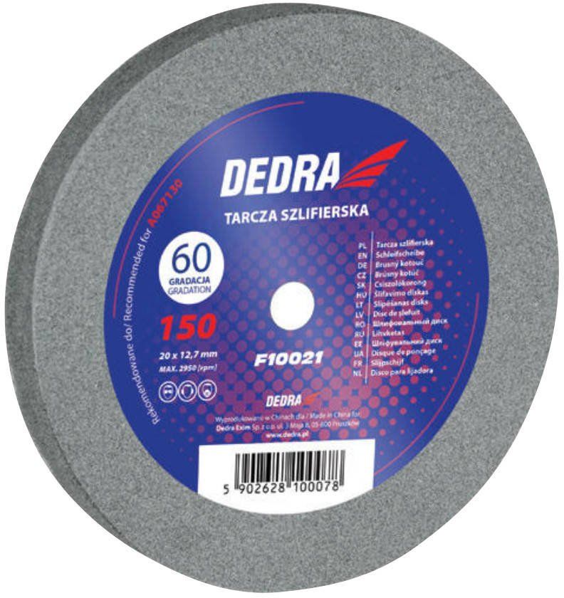 DEDRA Tarcza szlifierska, kamień 150x20x12.7mm, gr. 60 (F10021)
