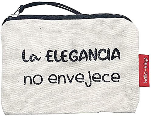 Econanos Hellobags2019 płócienna i plażowa torba na zakupy, 14 cm, biała (BLANCO)