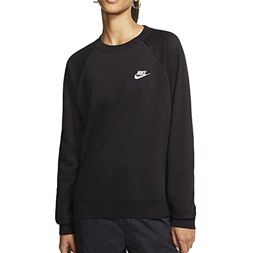 NIKE Nike W Nsw Essntl Crew Flc bluza damska czarny czarny/biały X-L BV4110