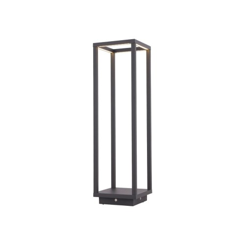Nowodvorski Stojąca LAMPA loft SYMMETRY LED 8180 metalowa OPRAWA zewnętrzna LED 7W 3000K prostokątna klatka IP54 grafitowa 8180